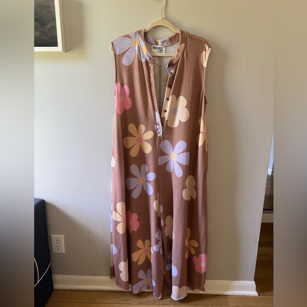 BUCKETLIST Pastel Floral Wide Leg Romper